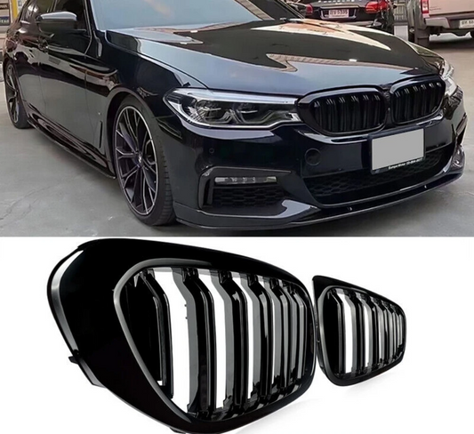 BMW 5-Sarja G30 G31 520i 530i 540i M5 2017-2020 Kiiltävän mustat munuaiset